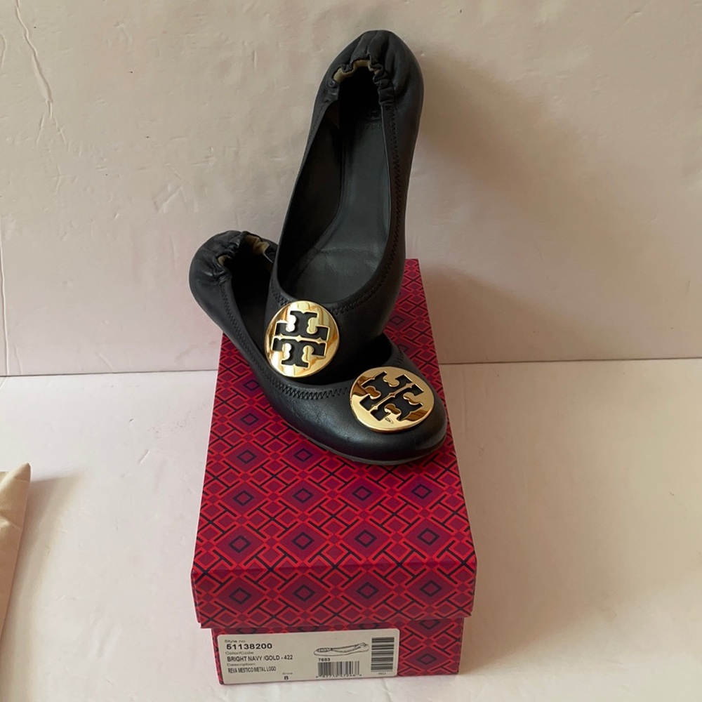 Tory Burch Navy Reva flats